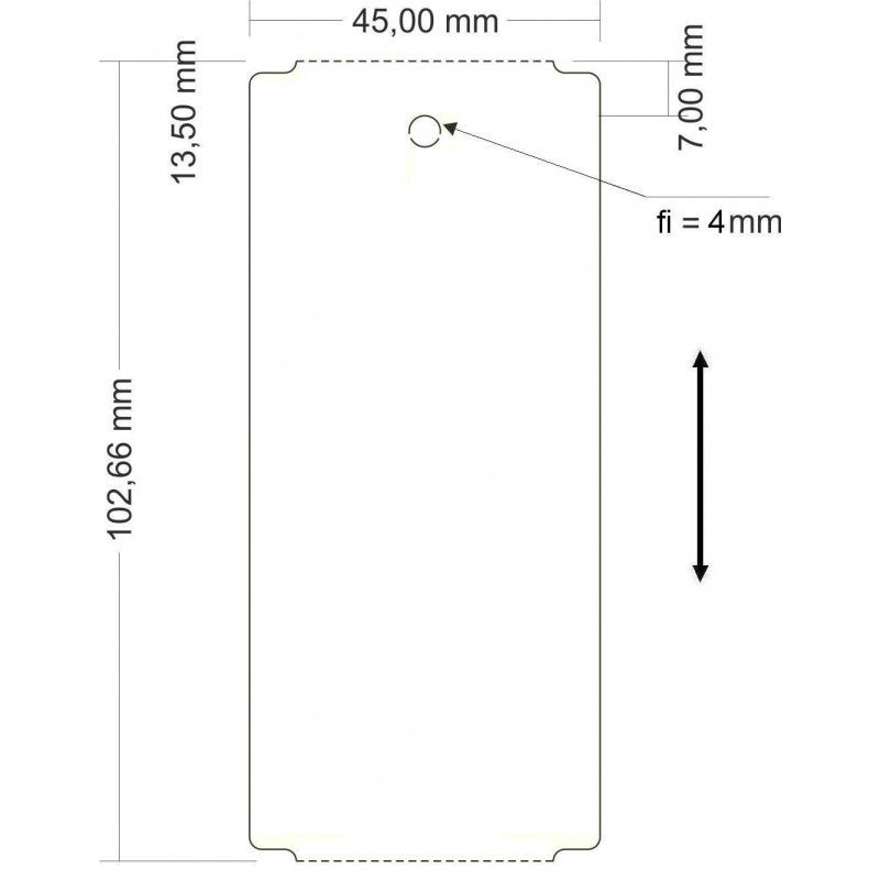Zawieszka bezklejowa do roślin 45x103 mm z perforacją