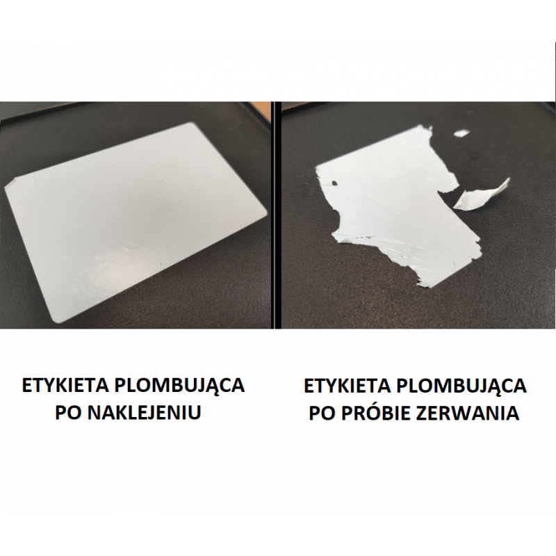 Etykiety foliowe plombowe (kruszące) 30x11 - 2000 szt.