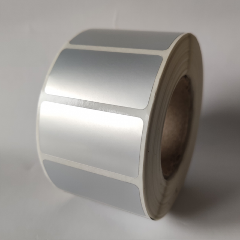 Etykiety foliowe 30x15 mm srebrne - 1000 szt.