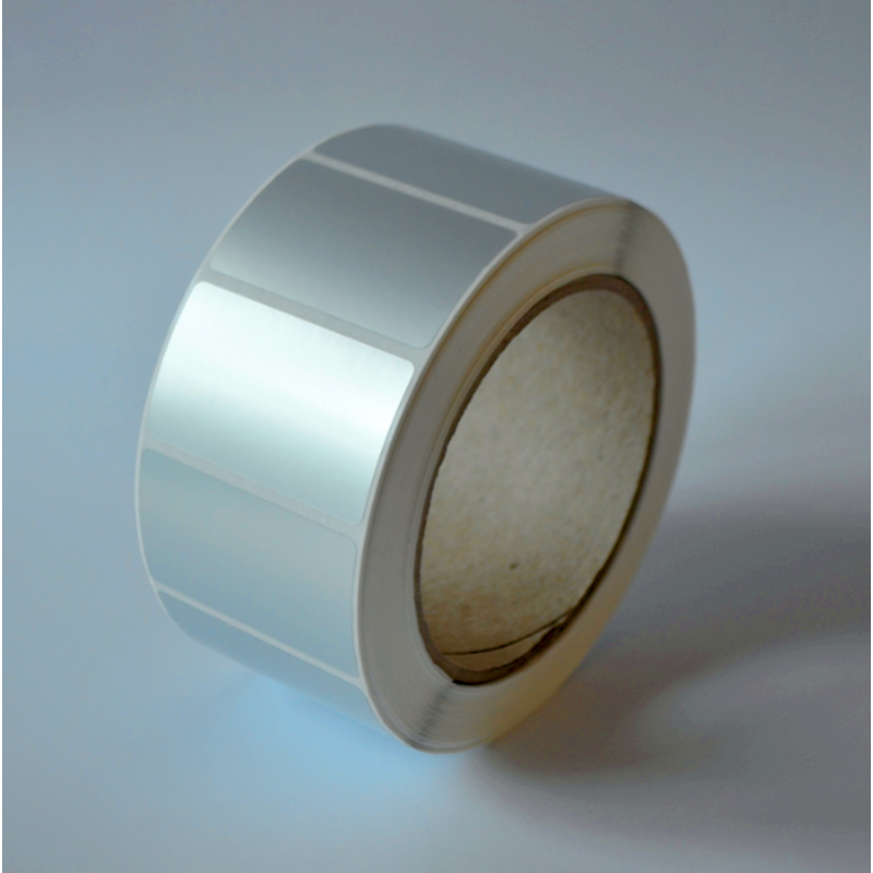 Etykiety foliowe 50x30 mm srebrne - 1000 szt.